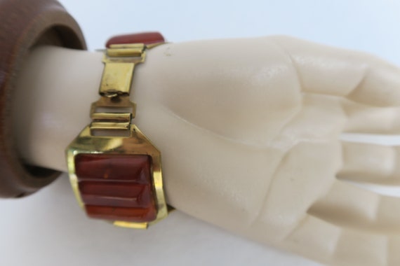 Bracelet Ancien En Alliage Doré - Occasion En Bon état - Bijou Vintage Sans Marque
