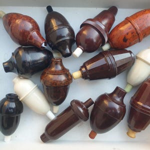 Bakelite push button switches, pear-shaped, SOLD INDIVIDUALLY