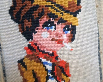 Canevas poulbot gavroche enfant pars vntage décoraton fat man canevas ancen - Etsy France