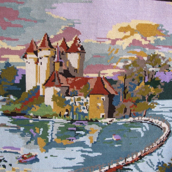 Tapestry canvas, Château de Val, Lake Bort (Bort-les-Orgues), French historical monument