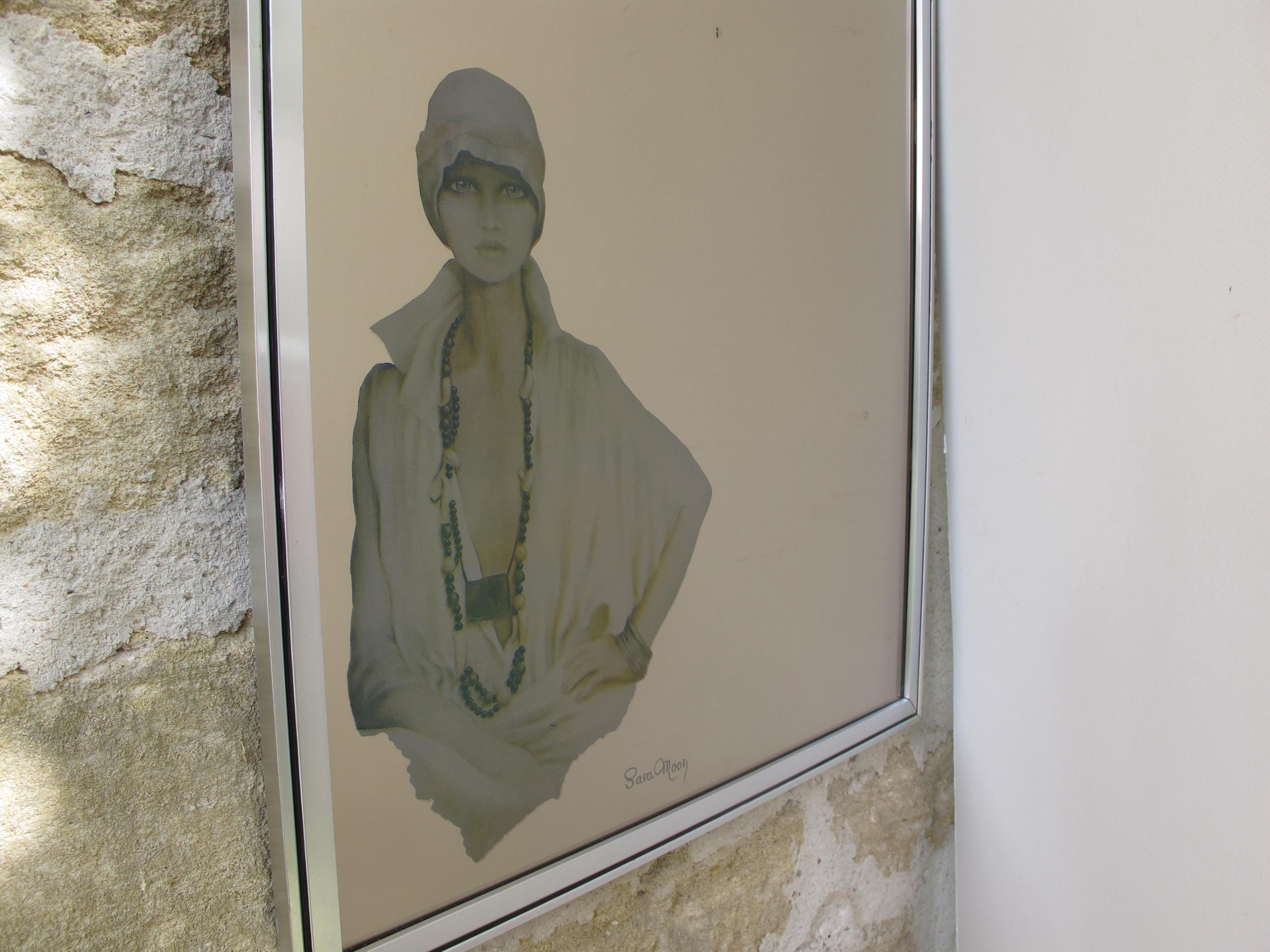 Sara Moon Vintage Screen Printed Mirror - Etsy Canada