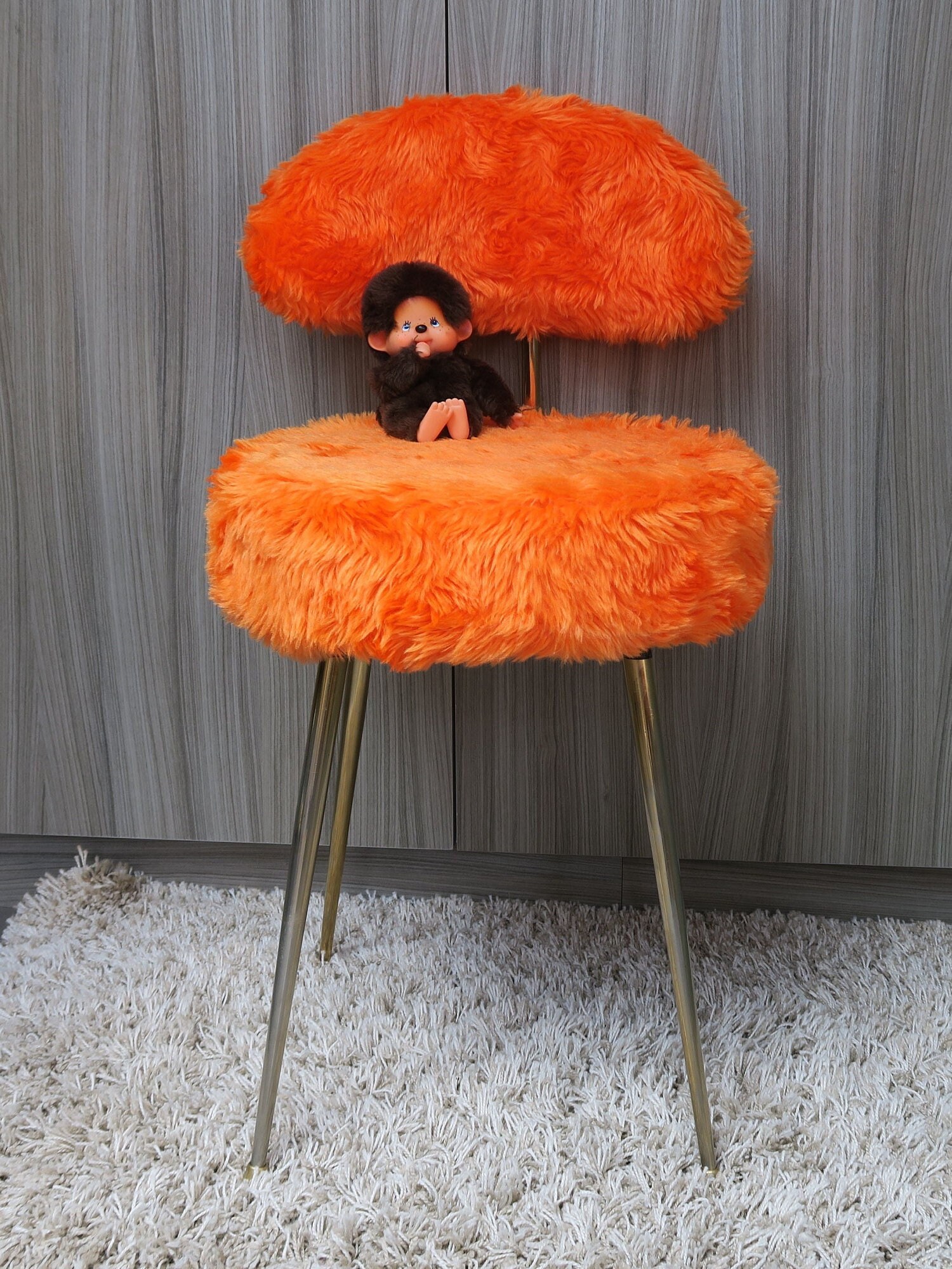 chaise Moumoute Orange