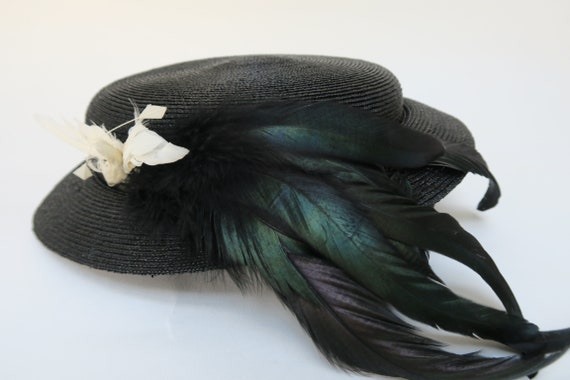 Jean-charles Brosseau Feathered Fascinator, Vintage Black  display picture 1