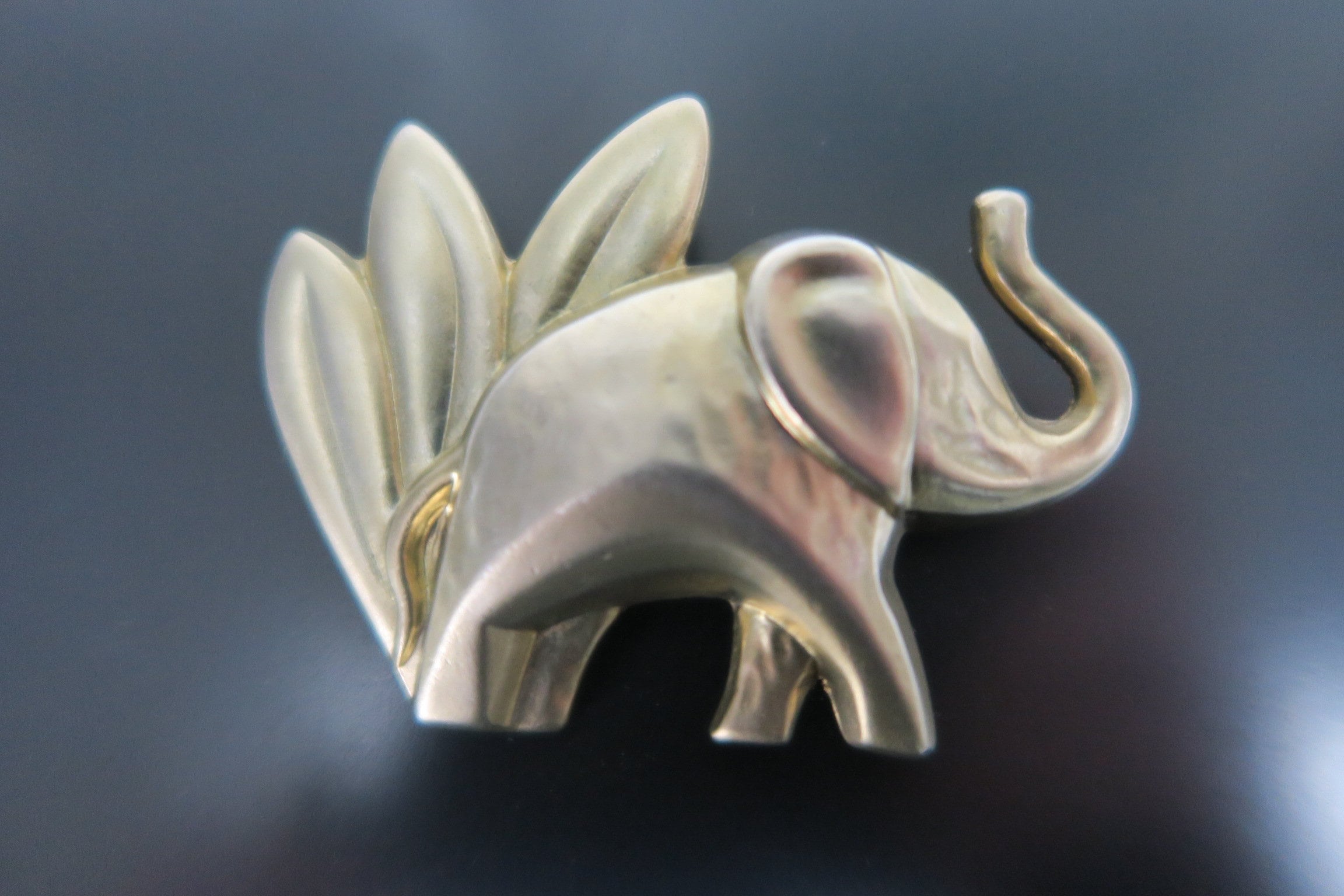 Broche-pendentif Argent Sterling Boule Avec éléphant De Cirque - Occasion - Bijou Vintage