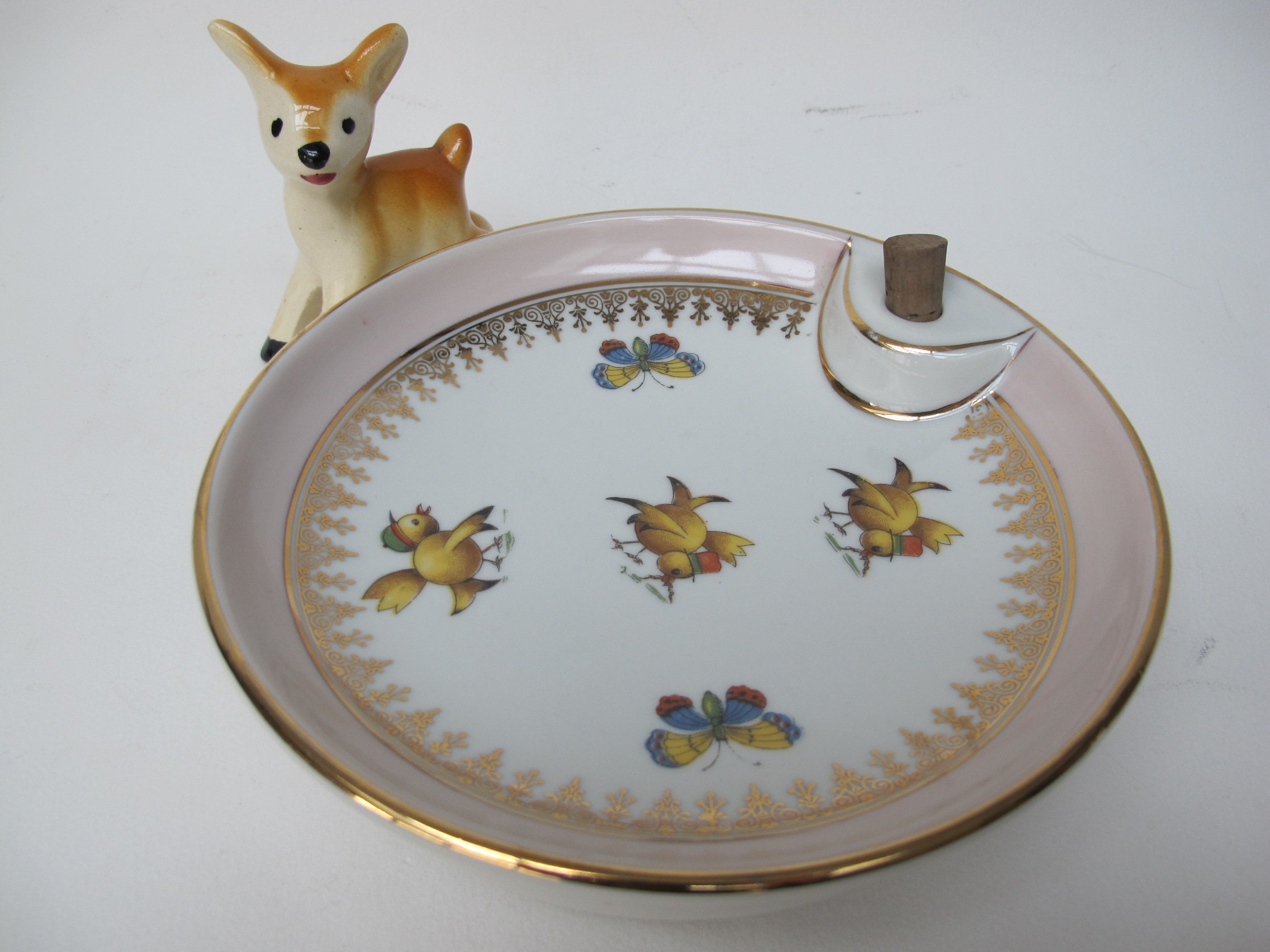 Assiette à Bouillie, Assiette Chauffante Pour Bébé Ancienne, Limoges, Cadeau de Naissance ou Collect