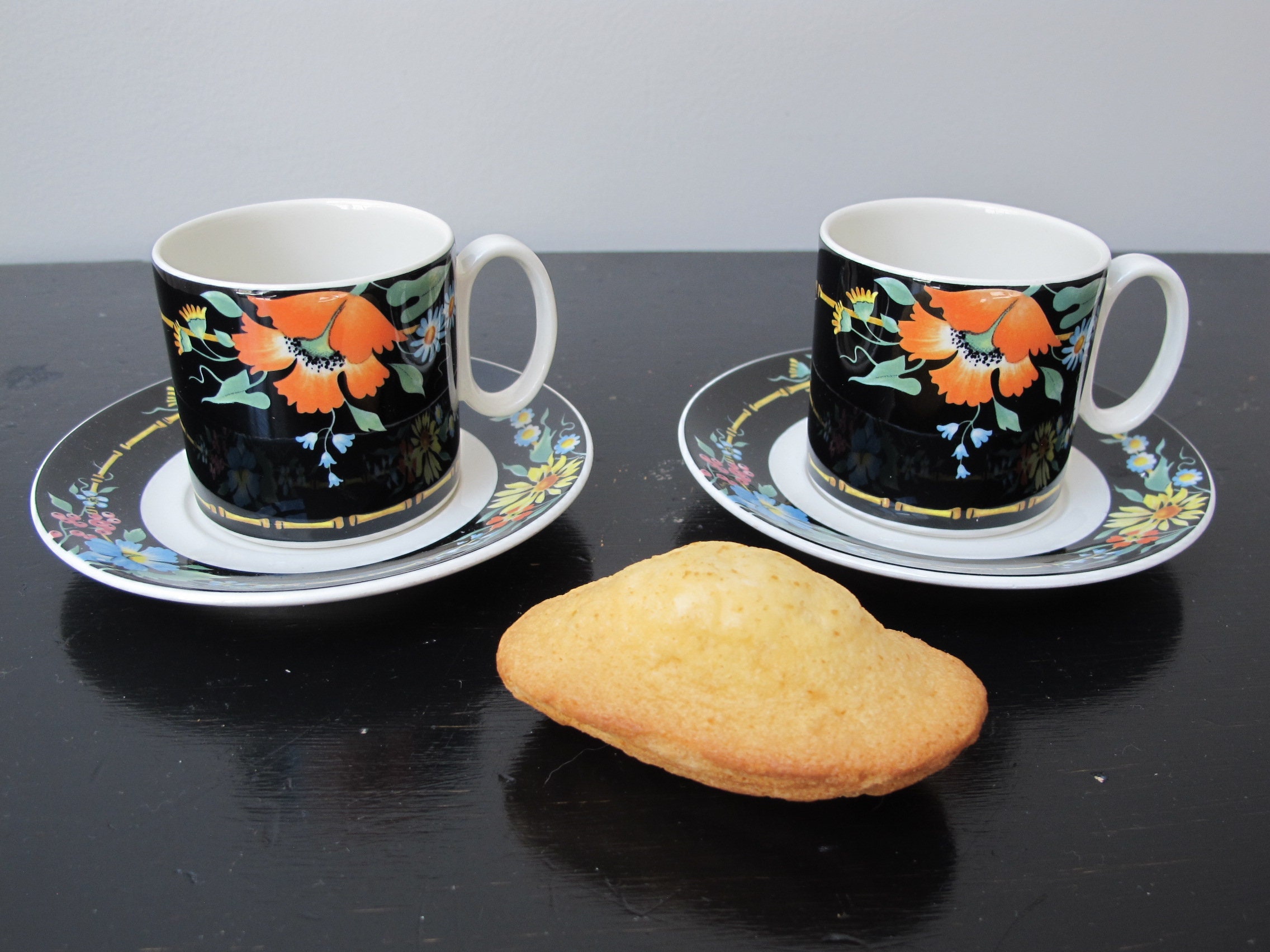 2 Tasses à Café et Leurs Soucoupes Xenia Porcelaine de Villeroy & Boch