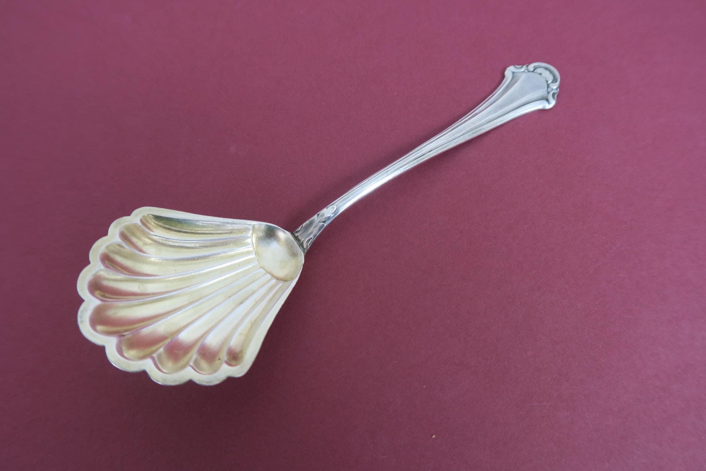 ANCIENNE CUILLÈRE A Sucre en métal 800 Argent - cuillère saupoudreuse