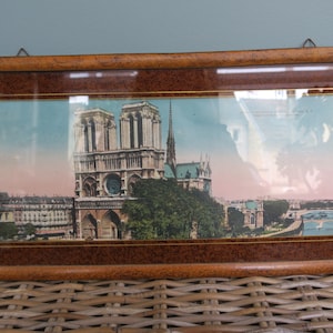 Ancien Chromo vue panoramique de Notre-Dame de PARIS