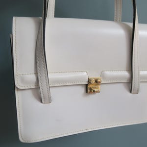 Sac à main vintage blanc en vinyle