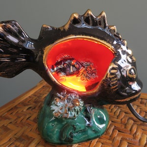 Ceramiczna lampa rybna Vallauris