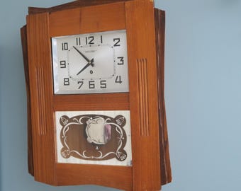 JACOMO Vintage Mechanical Wooden Pendulum Clock