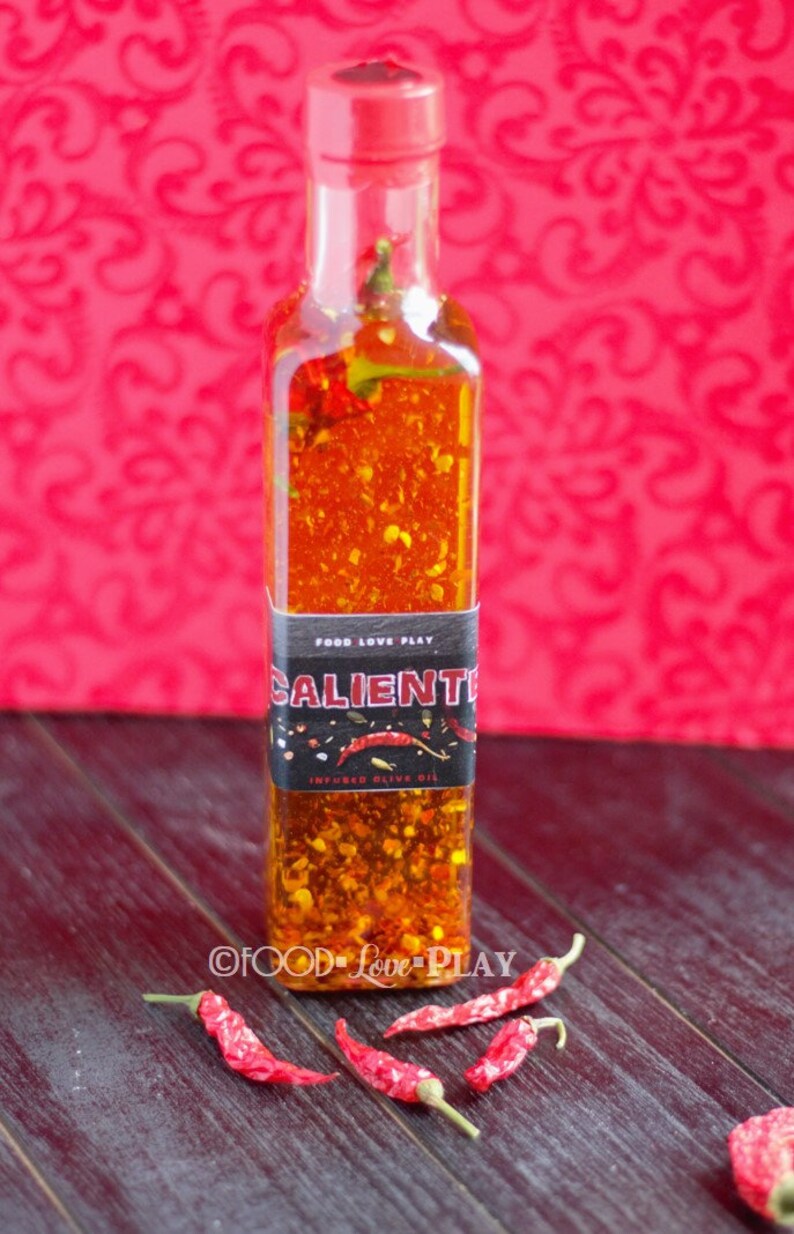 Hot Pepper Infused Olive Oil Caliente Hot Oil Pepper Oil Etsy