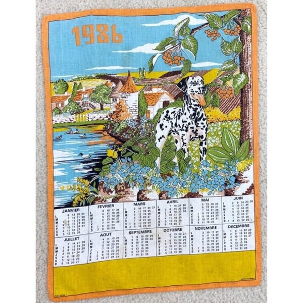 1986 Calendar Etsy