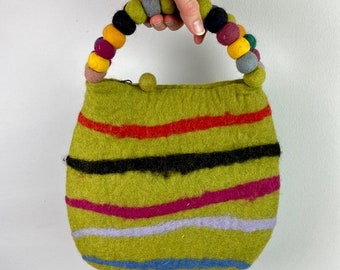 rising tide felted wool purses