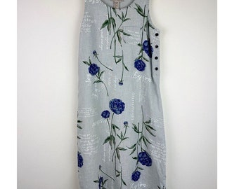 Sweet Jessie Vintage Linen Floral Dress