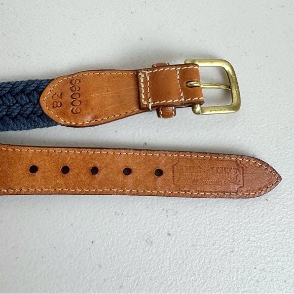 American Eagle Vintage Blue Braided Cotton Belt - Etsy display picture 1