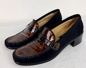 Mocassini Stuart Weitzman Vintage neri e marroni