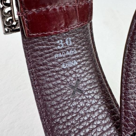 Brighton Vintage Brown Gator Embossed O-ring Belt - Etsy