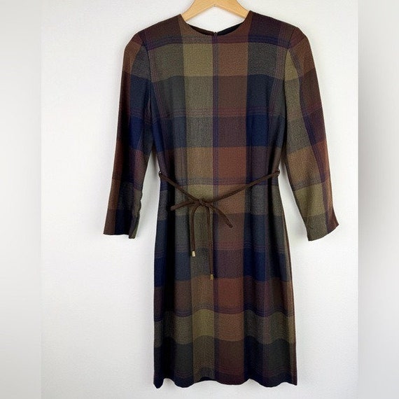 miss brown cornbread dressing Brown Gingham Check Mini Day Dress main image 0