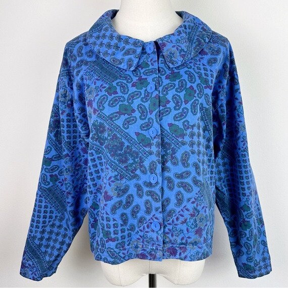 Vintage 90s Stamp Paisley Blouse
