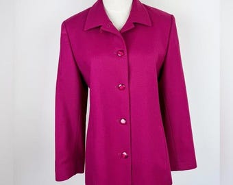 Blazer de lana rosa frambuesa vintage de Pendleton