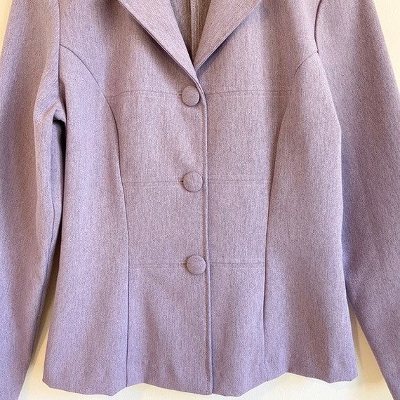 Wrapper Vintage Lavender Heathered Button Blazer - image 5