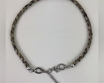 Vintage 80s 90s Silver Tone Metal Chain Belt With Chunky  display picture 1