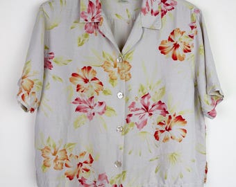 Tommy Bahama Tropical Floral Silk Blend Top