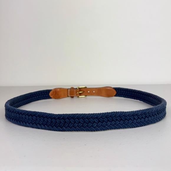 American Eagle Vintage Blue Braided Cotton Belt - Etsy display picture 2