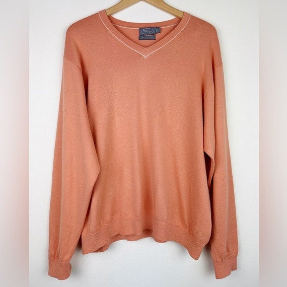 Talbots Vintage Peach Pima Cotton Sweater