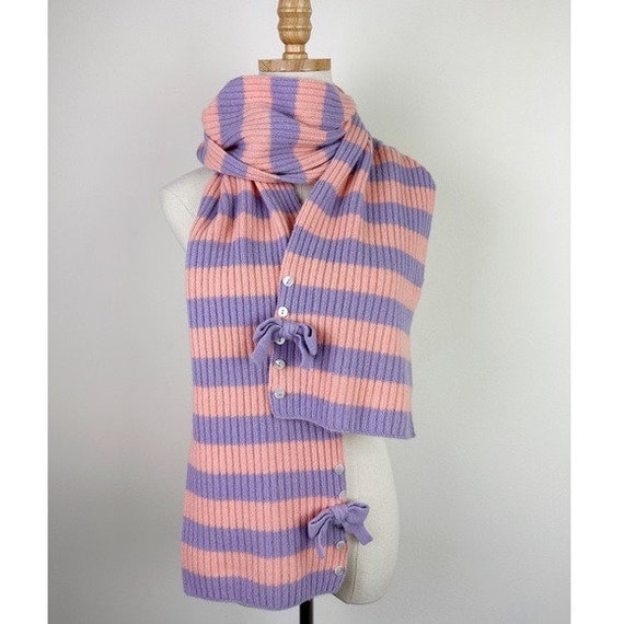 Portolano Pink & Lavender Angora Blend Scarf