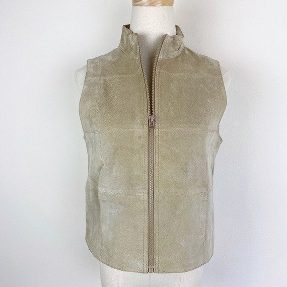 Vintage 90’s Arizona Jeans Co Beige Suede Vest - image 1