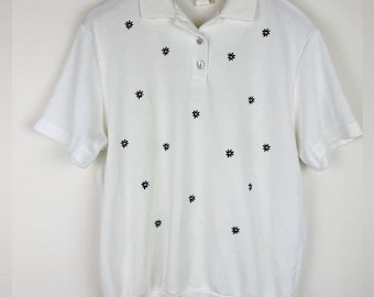 Teddi Vintage 90's Floral Polo Top
