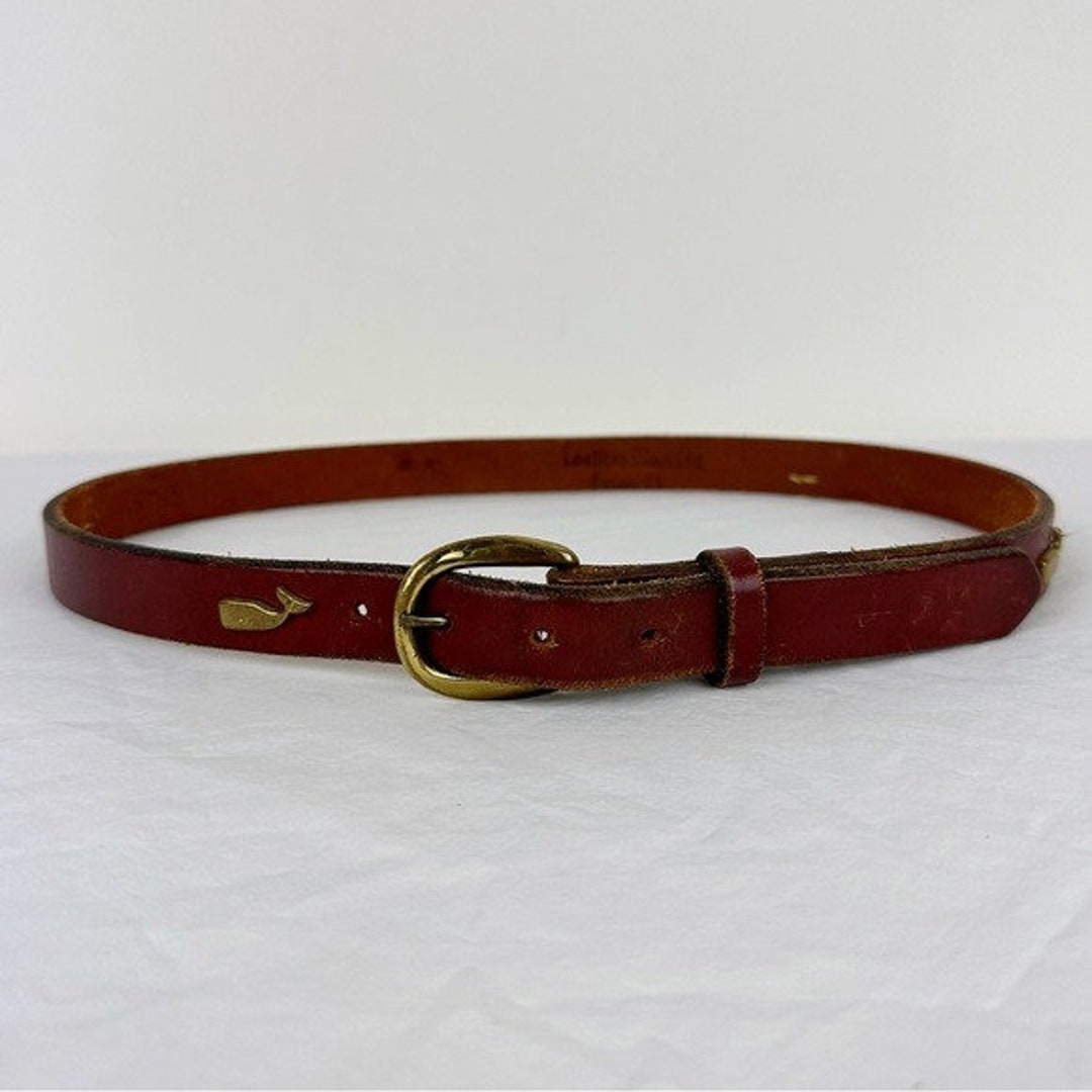 Vintage Leather Man Ltd Brass Whale Belt Artisan Handcrafted Sperm Whale Leather Belt - Cellar Leather main image 4