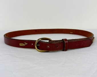 Vintage Leather Man Ltd Brass Whale Belt