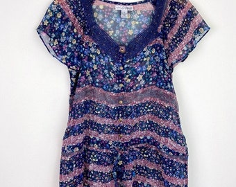 Y2K FloralEs Boho Top