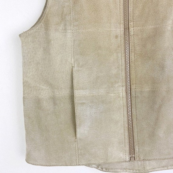 Vintage 90’s Arizona Jeans Co Beige Suede Vest - image 3