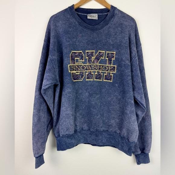 Ski Snowshoe Vintage 90's Sweatshirt - Etsy