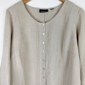 Avenue Vintage Linen Blend Beige Blouse image 2