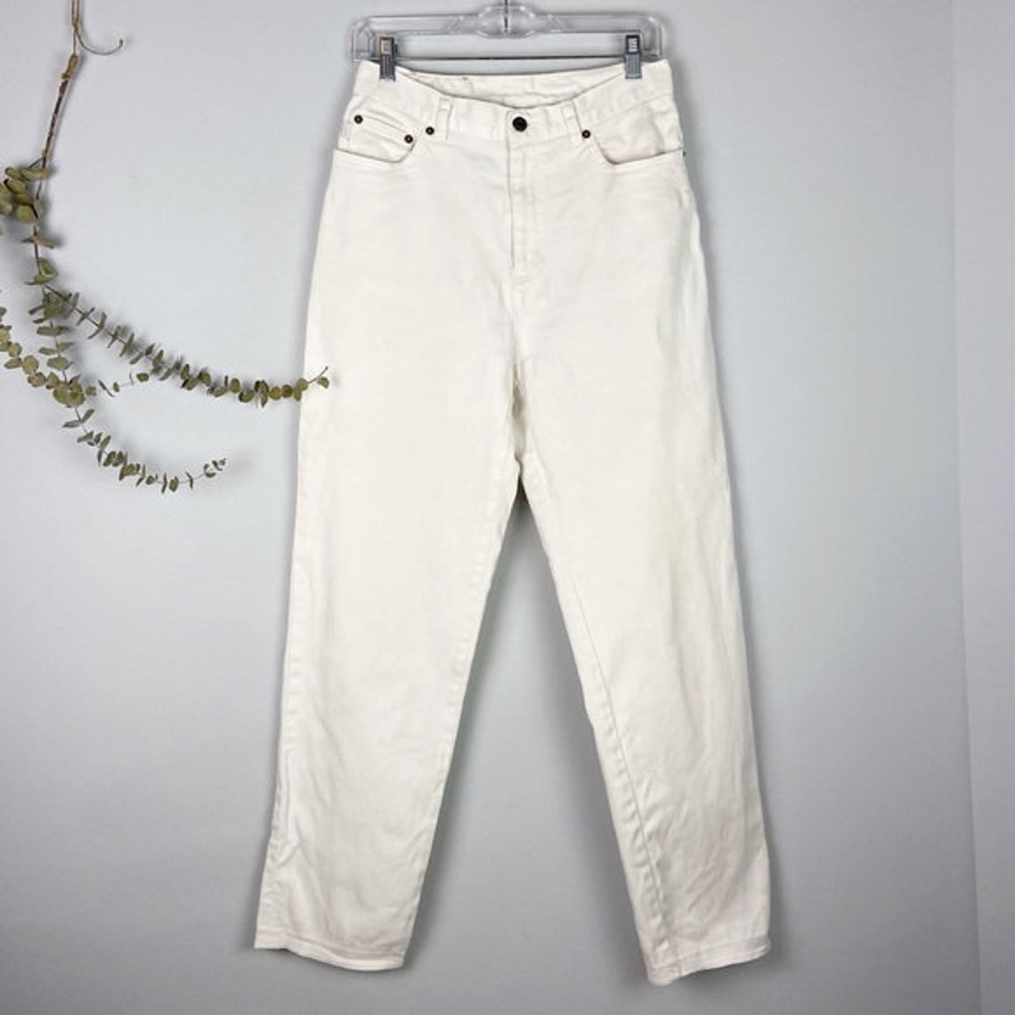 Ralph Lauren Vintage White High-Waisted Jeans | Etsy