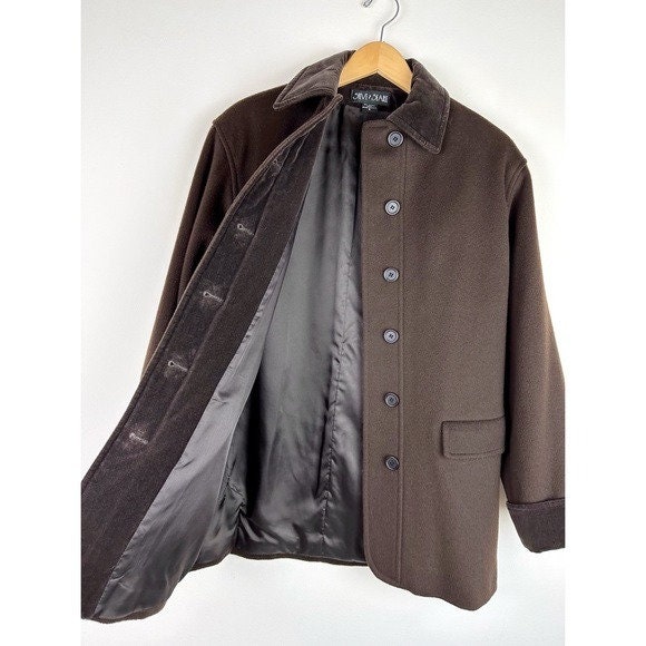 Steve by Searle Vintage 90 s Brown Wool Coat Etsy UK