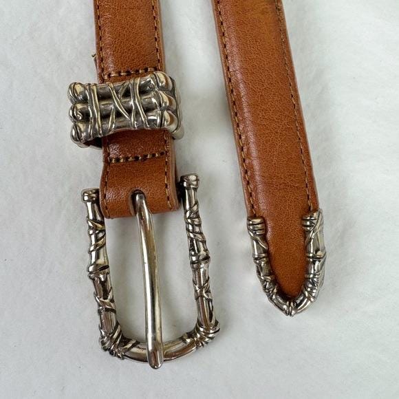 Talbots Vintage Bamboo Buckle Brown Belt - Etsy display picture 3