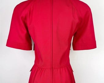 Valentino Miss V Vintage 80's Red Dress - Etsy