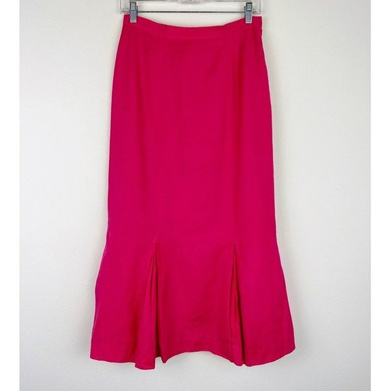 Vintage Pink Linen Mermaid Skirt