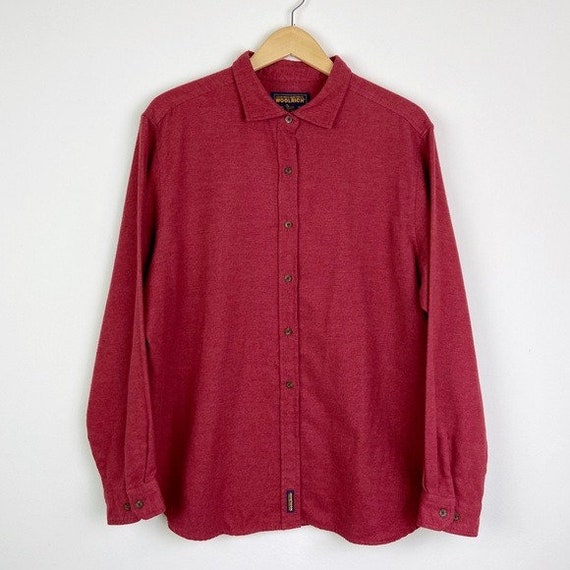 Woolrich Vintage Red Flannel Button-Up Blouse