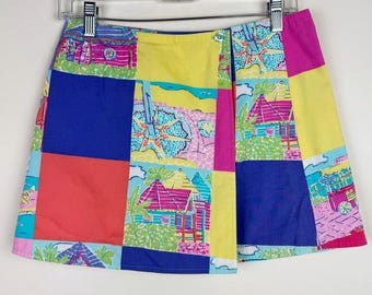 Gonna avvolgente patchwork vintage di Lilly Pulitzer