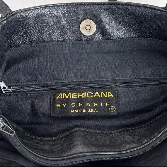 Americana by Sharif Vintage Black Leather Purse - image 8