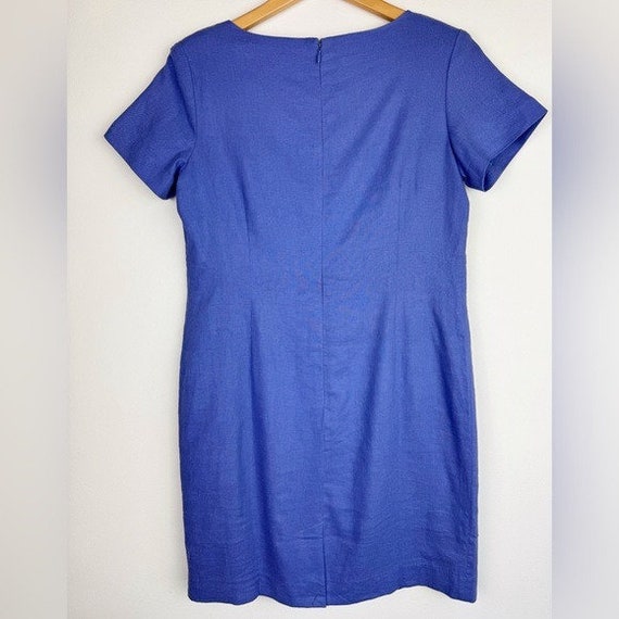 Adolfo Studios 90's Periwinkle Linen Blend Dress - image 7