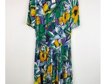 Carole Little Vintage 80's Floral Dress