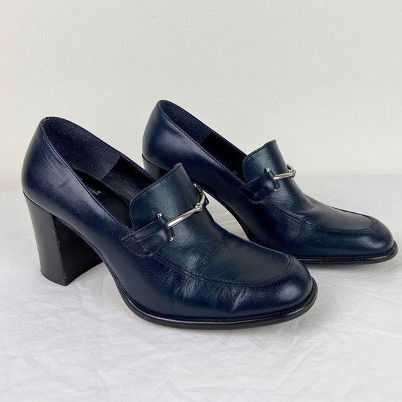 nine west urila heeled loafers